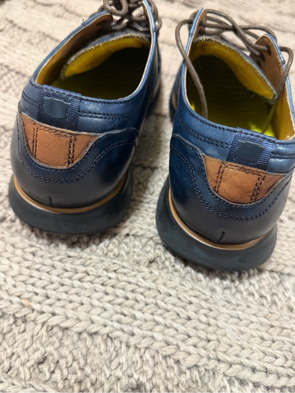 💥Florsheim Blue Leather Derby Men shoe. Very Nice! 💥Trusted Seller 💥 - Picture 2 of 7